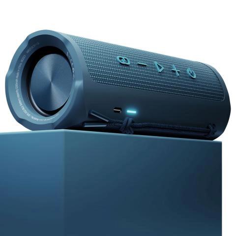 Portable Bluetooth Speaker with Powerful Bass, RGB Party Lights, IPX6 Waterproof & 12-Hour Playtime