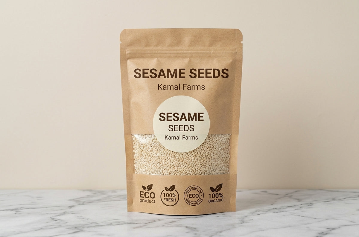 100% Pure & Organic White Sesame Seeds – Kamal Farms
